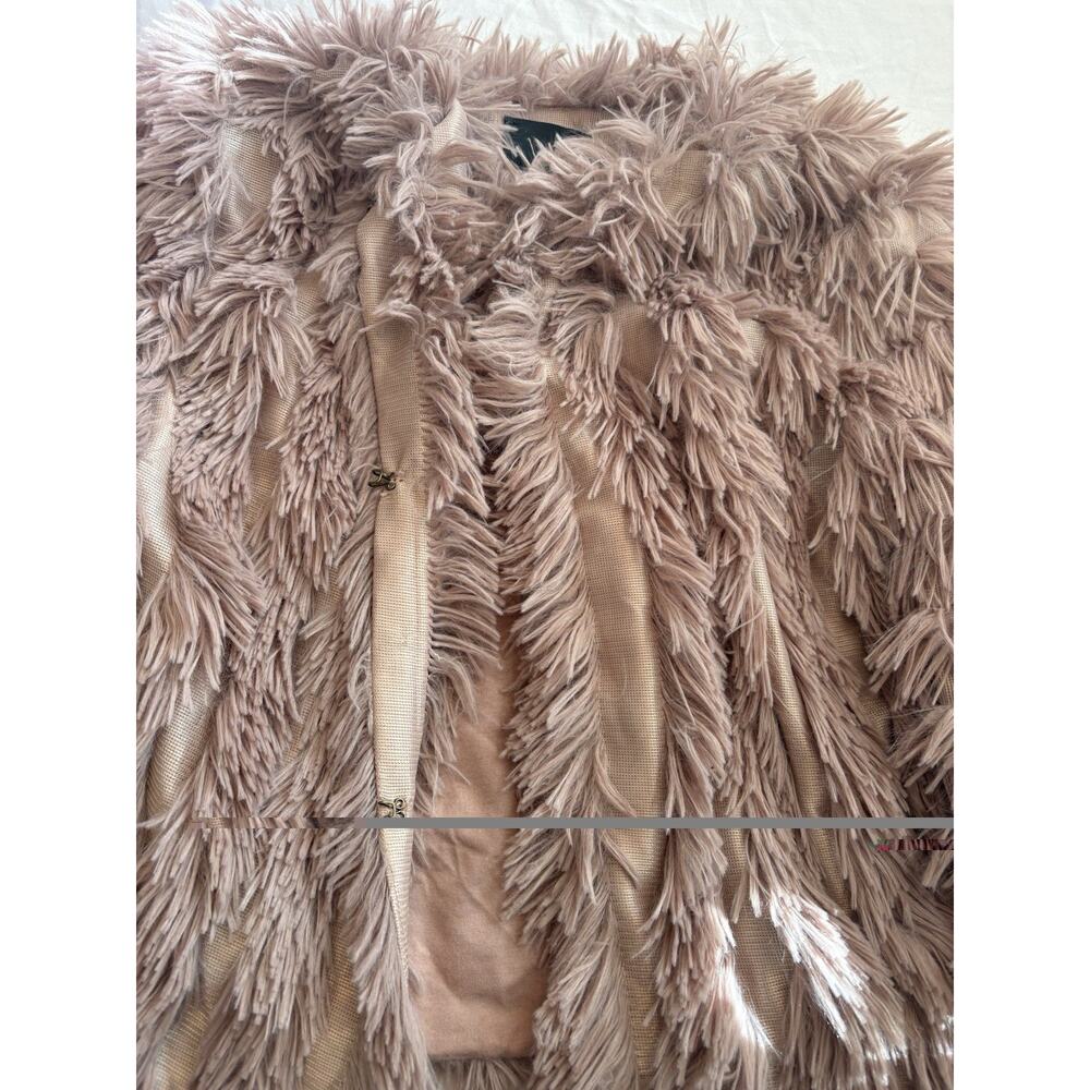 Greylin Fur Jacket Size Medium Pink